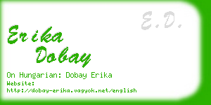 erika dobay business card